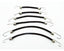 1/10 Scale Bungee Cord Set, Black and Red, 6pcs