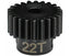22T 0.5 Mod Hardened Steel Pinion Gear, 1/8 Bore