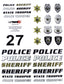 Police / Sheriff Decal Set - Realistic 1:10 Scale Decal