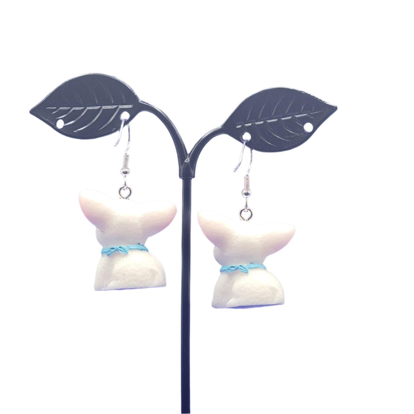 White dog earrings