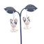 black and white dog earrings