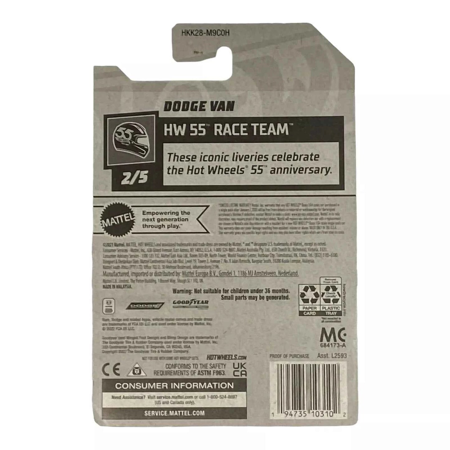 Hot Wheels Dodge Van - HW 55 Race Team Series 2/5