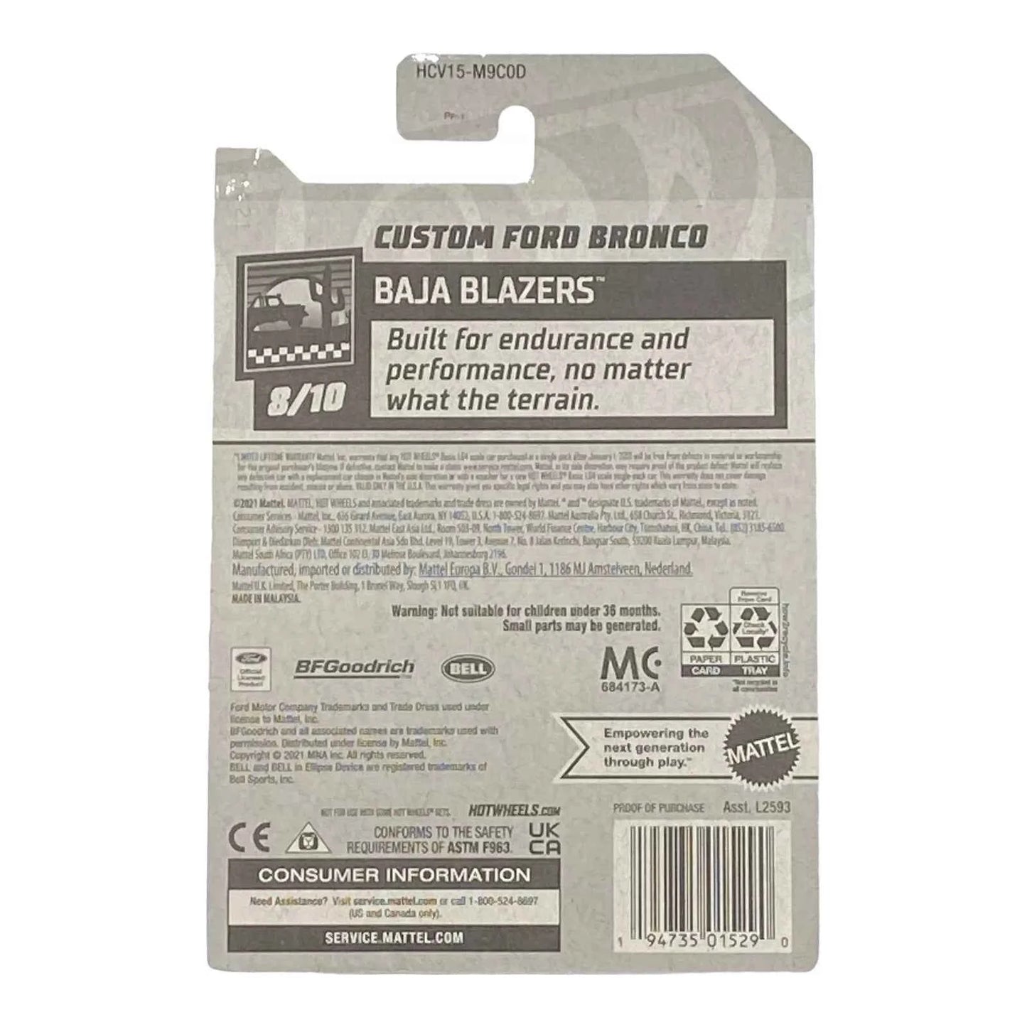 Hot Wheels Custom Ford Bronco - Baja Blazer Series 8/10