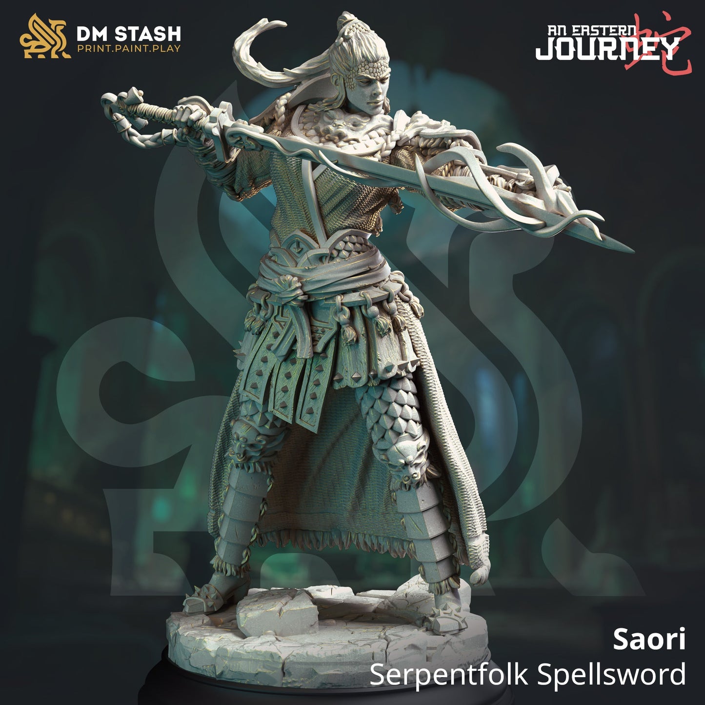 Saori, Serpentfolk Sellsword (Female Yuan-ti Mercenary)