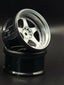 NIZ 5-Star Multipiece Style 1-10 Silver Rims, 8mm Offset