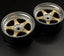 NIZ 5-Star Multipiece Style 1-10 Gold Rims, 6mm Offset