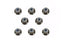 4mm Flange Lock Nut Black / 8p