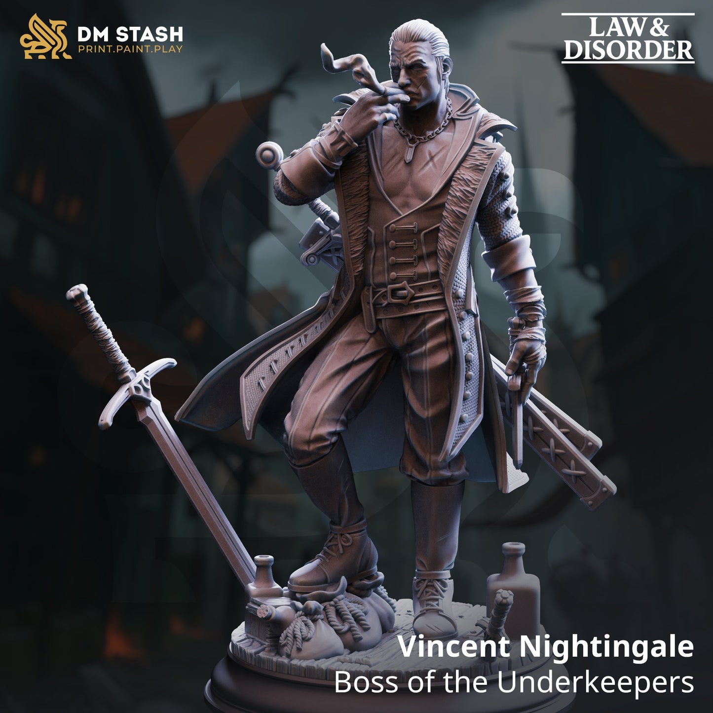 Vincent Nightingale, Boss of the Underkeepers (Male Human Crime Lord)