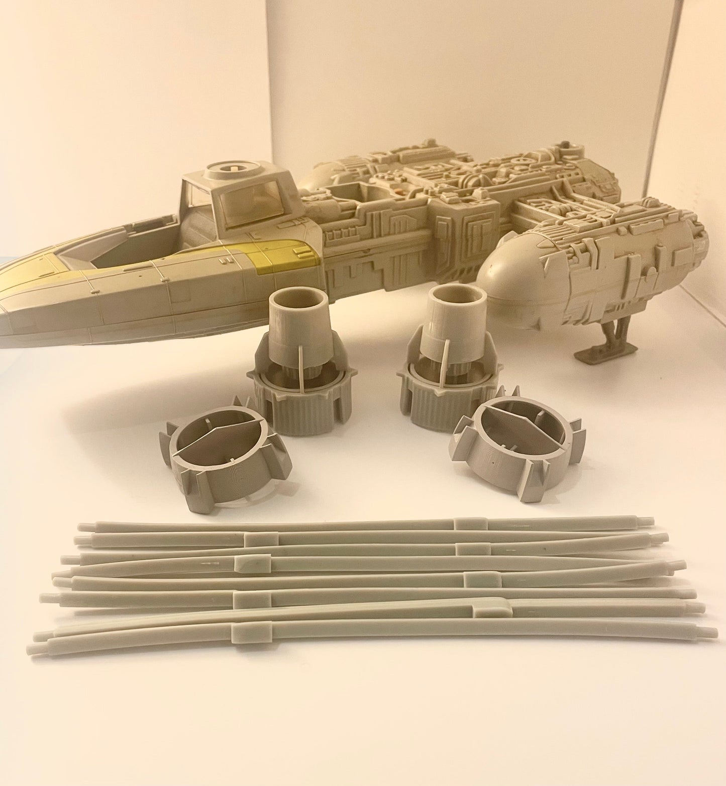 VINTAGE STAR WARS Y Wing Engine Set Complete Replacement Part REPRO 1983 Kenner Toys