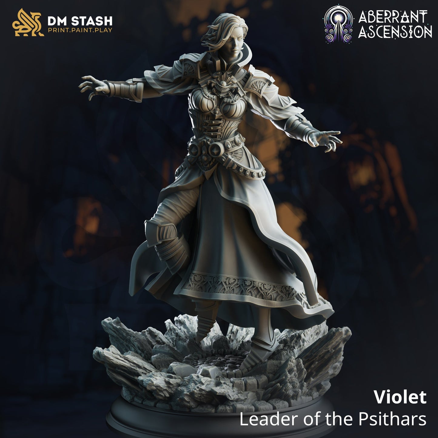 Violet, Leader of the Psithars (Female Human Sorcerer)