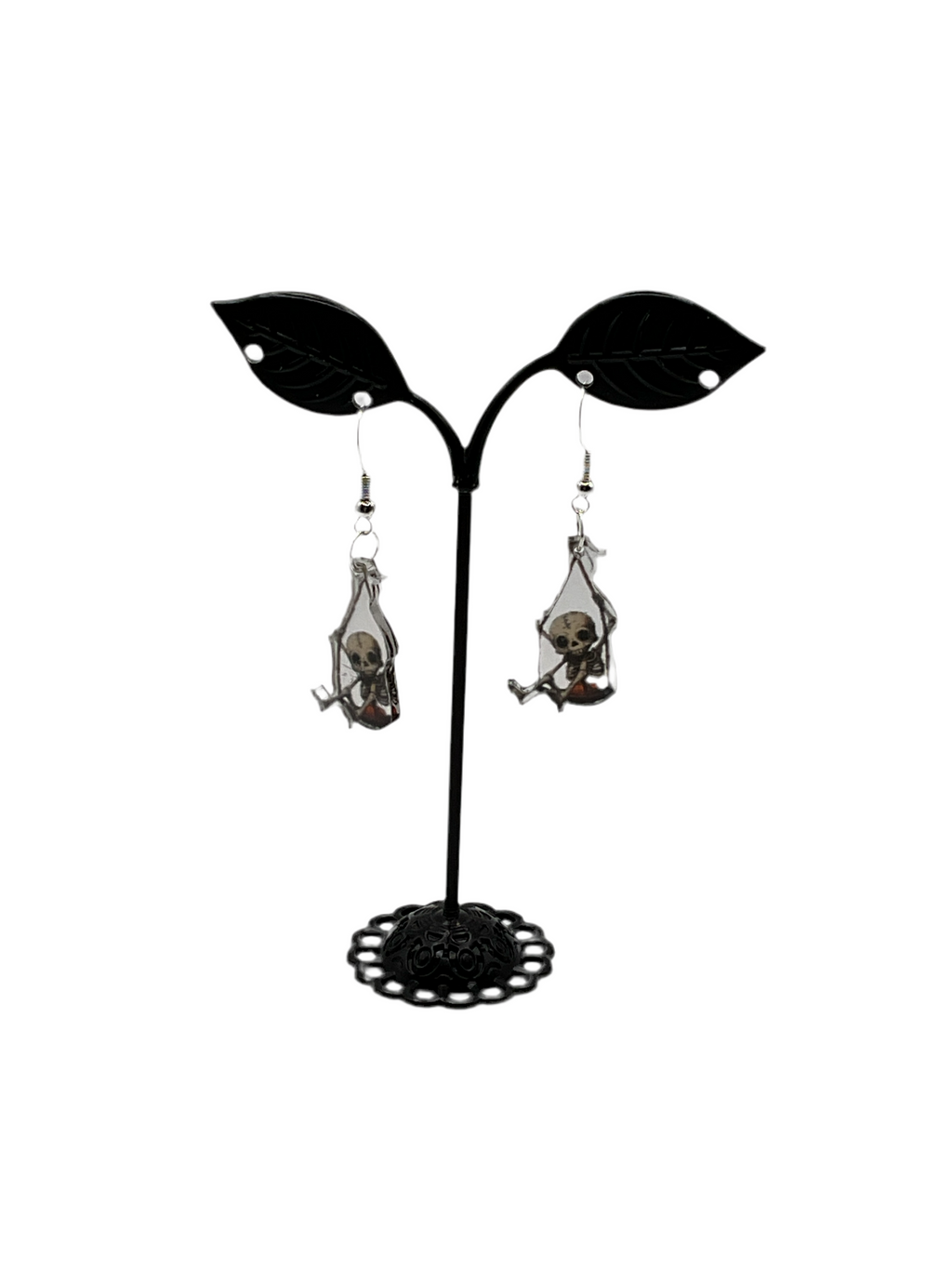 Skelton in a swing earrings
