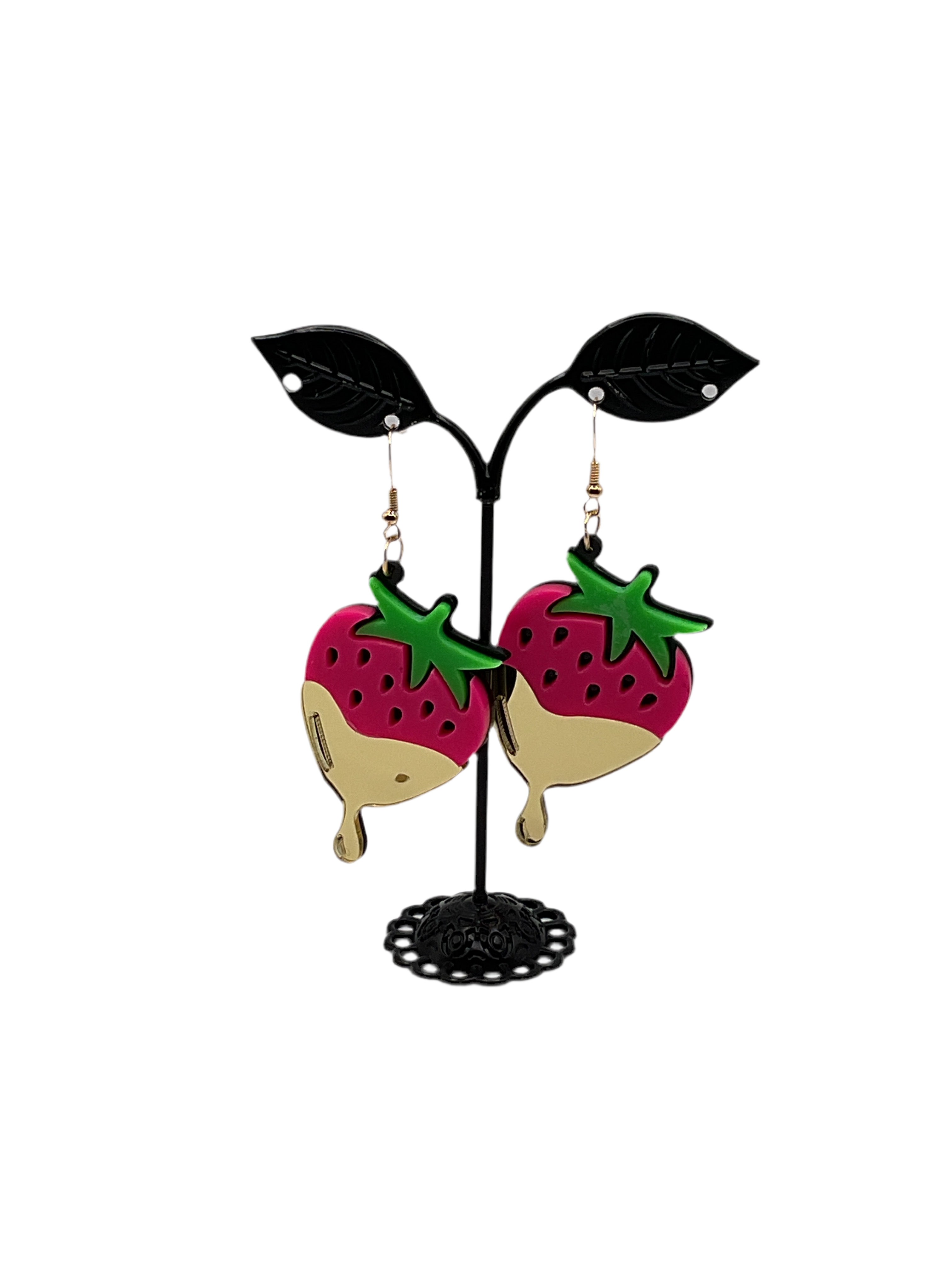 Dripping Strawberry Earrings
