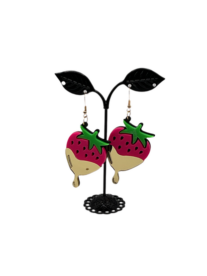 Dripping Strawberry Earrings
