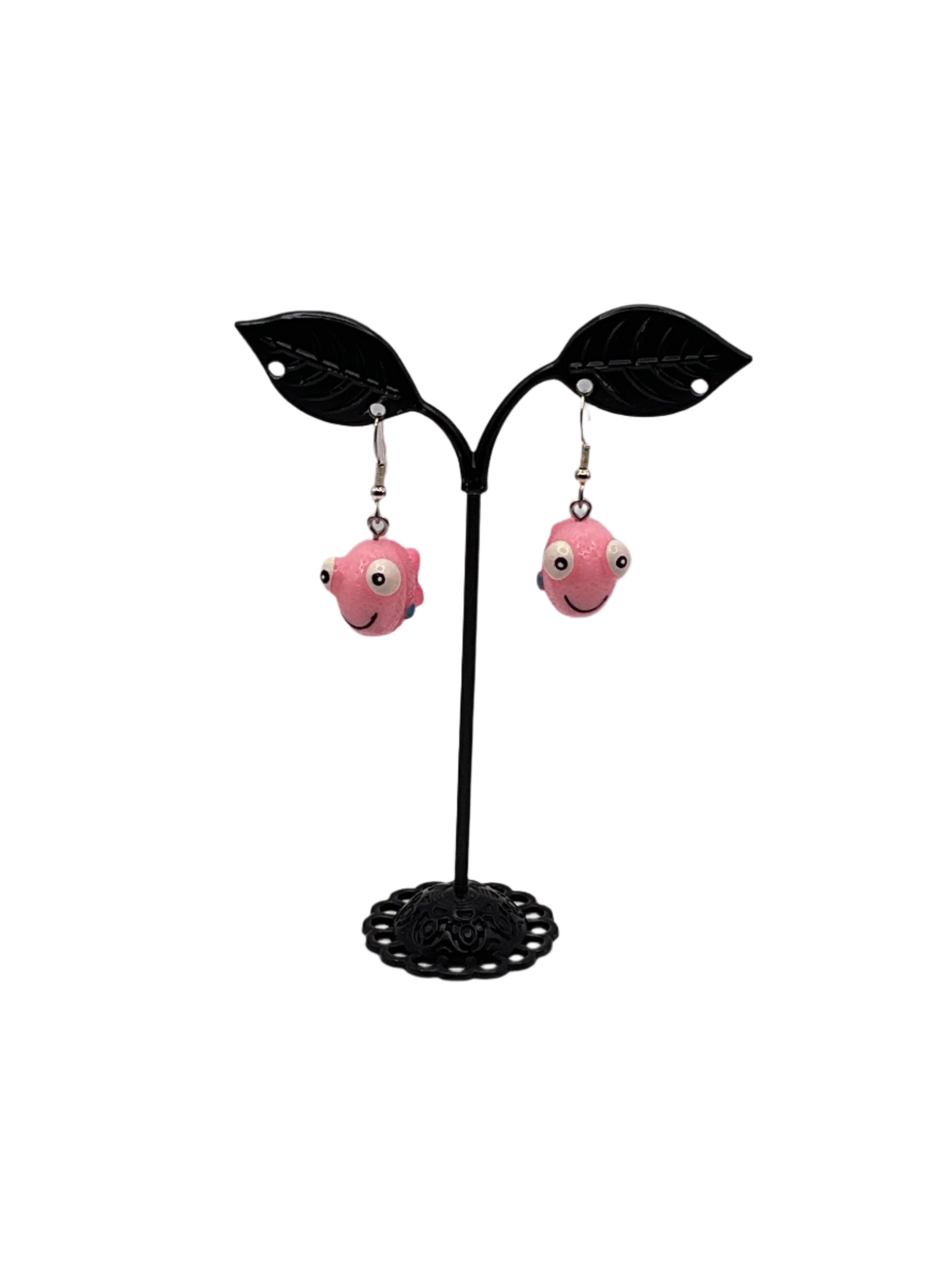 Pink Fish earrings