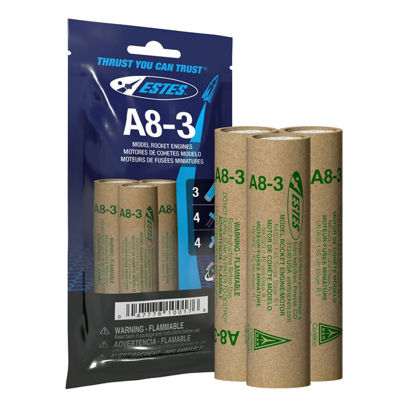 A8-3 Model Rocket Engines (3pk)