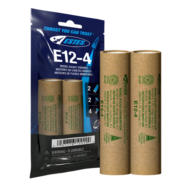 E12-4 Model Rocket Engines, (2pk)