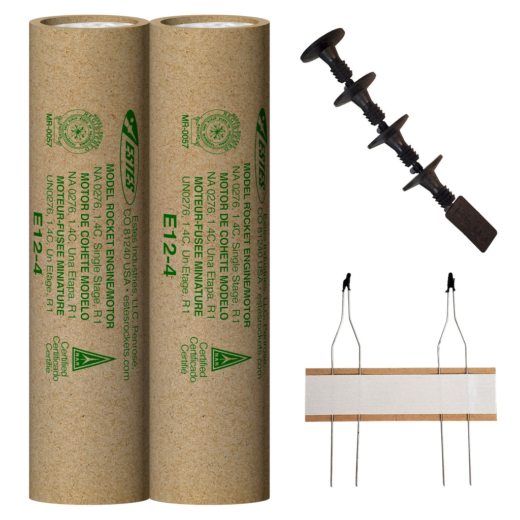 E12-4 Model Rocket Engines, (2pk)