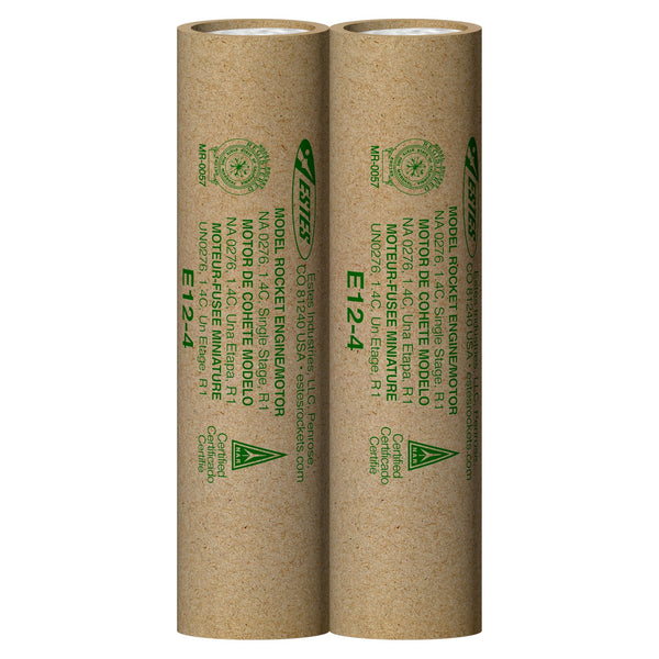 E12-4 Model Rocket Engines, (2pk)