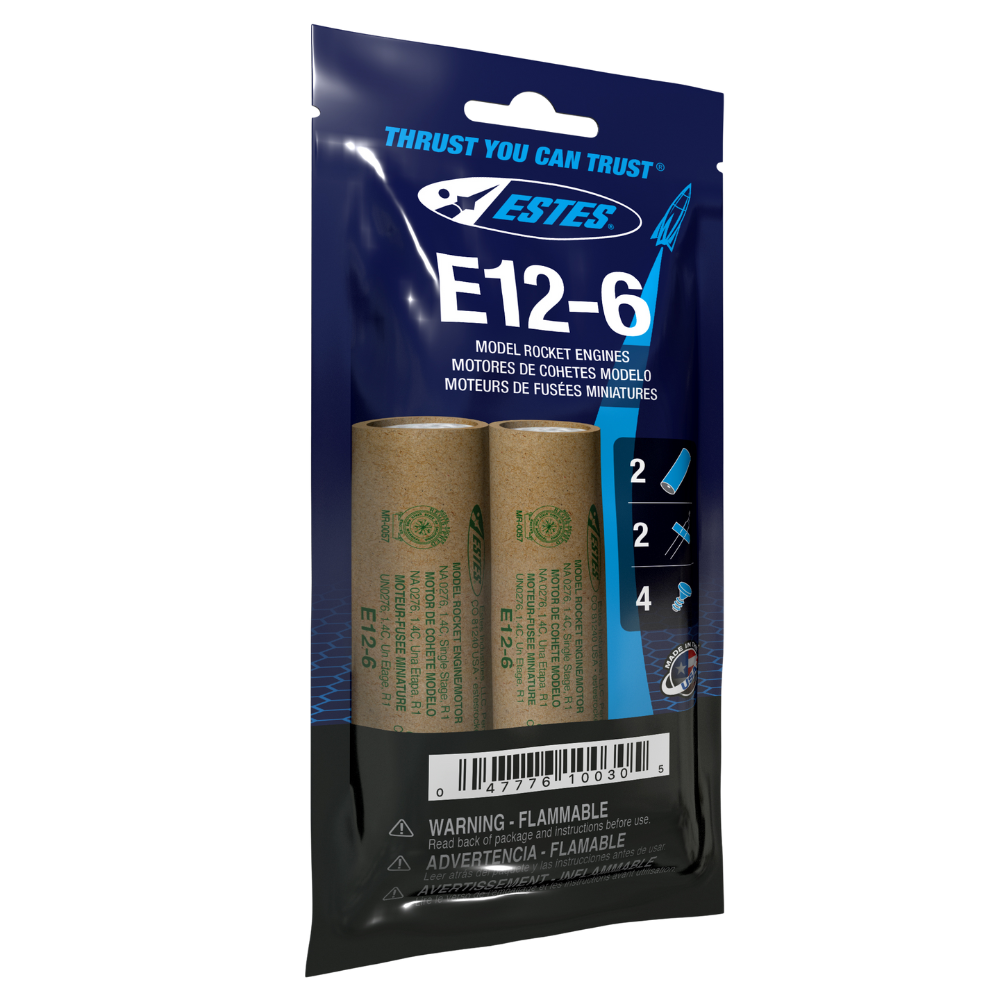 E12-6 Model Rocket Engines (2pk)