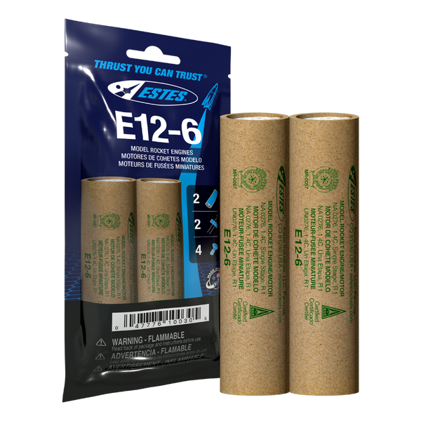 E12-6 Model Rocket Engines (2pk)