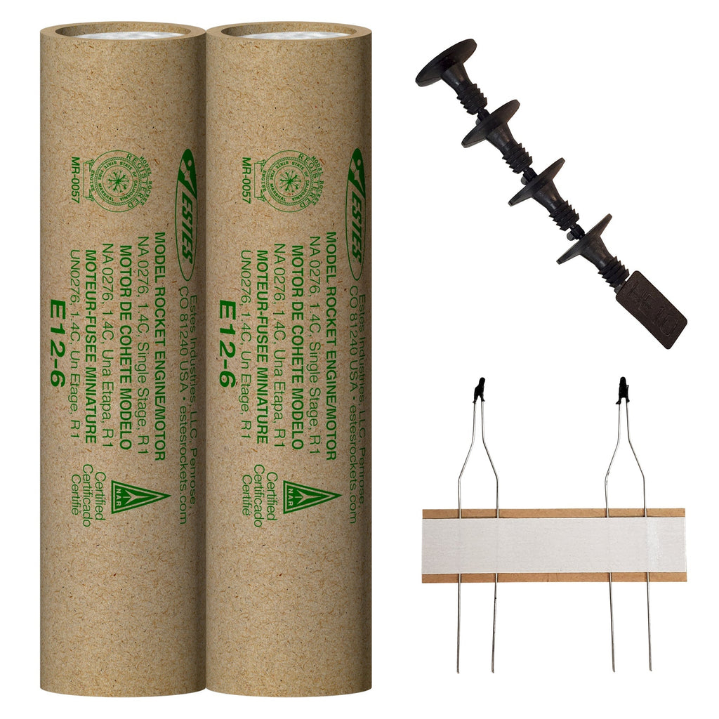 Estes Rockets - E12-6 Model Rocket Engines (3pk)