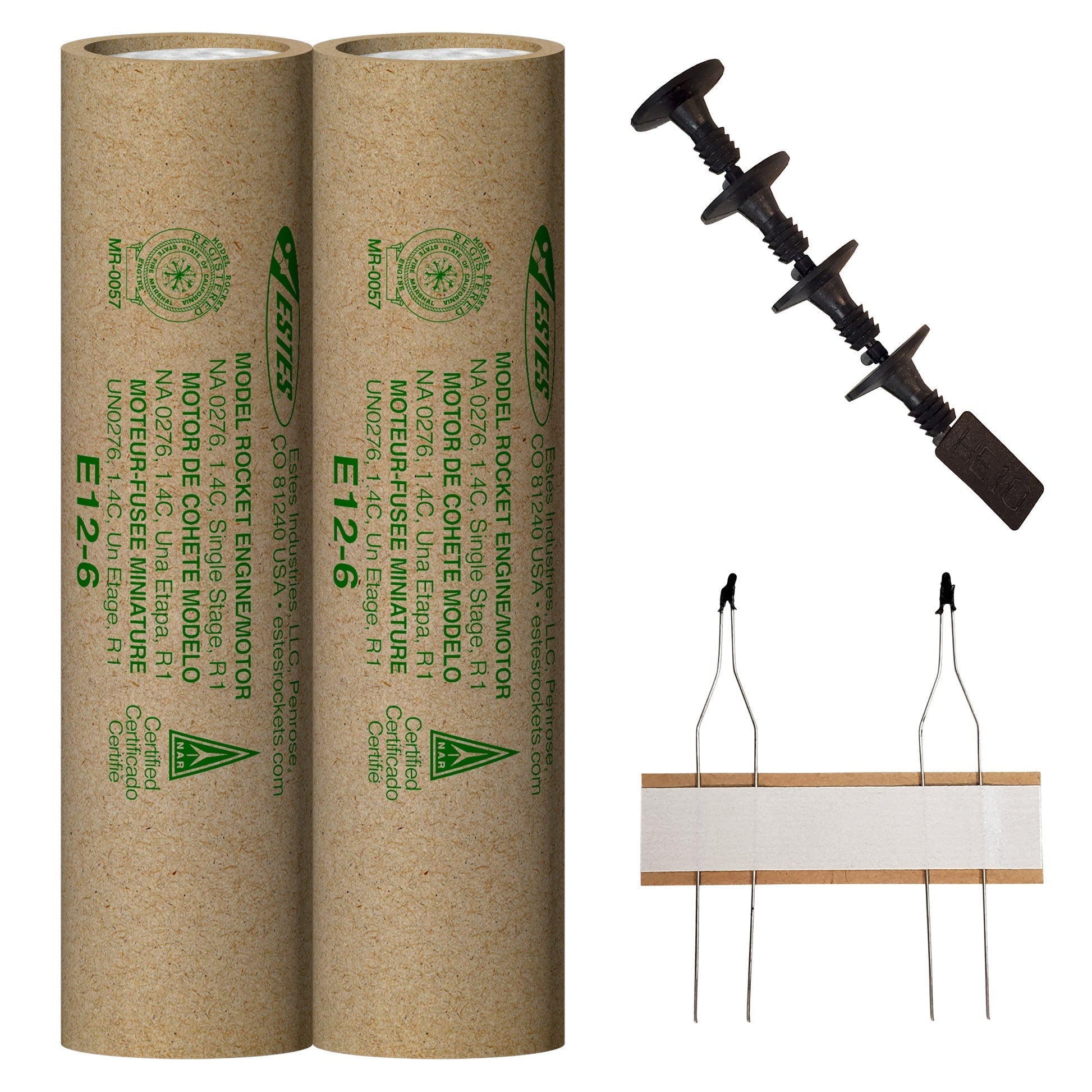 Estes Rockets - E12-6 Model Rocket Engines (3pk)