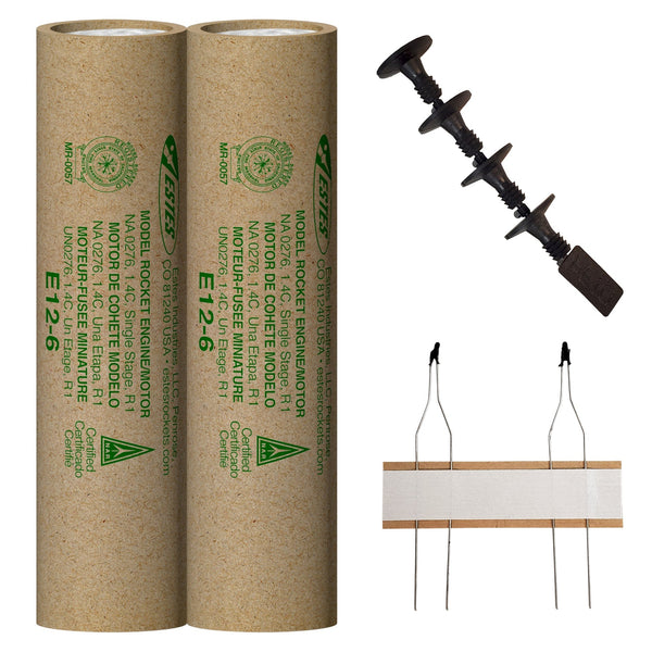 Estes Rockets - E12-6 Model Rocket Engines (3pk)