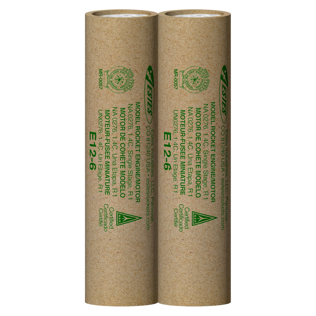 E12-6 Model Rocket Engines (2pk)