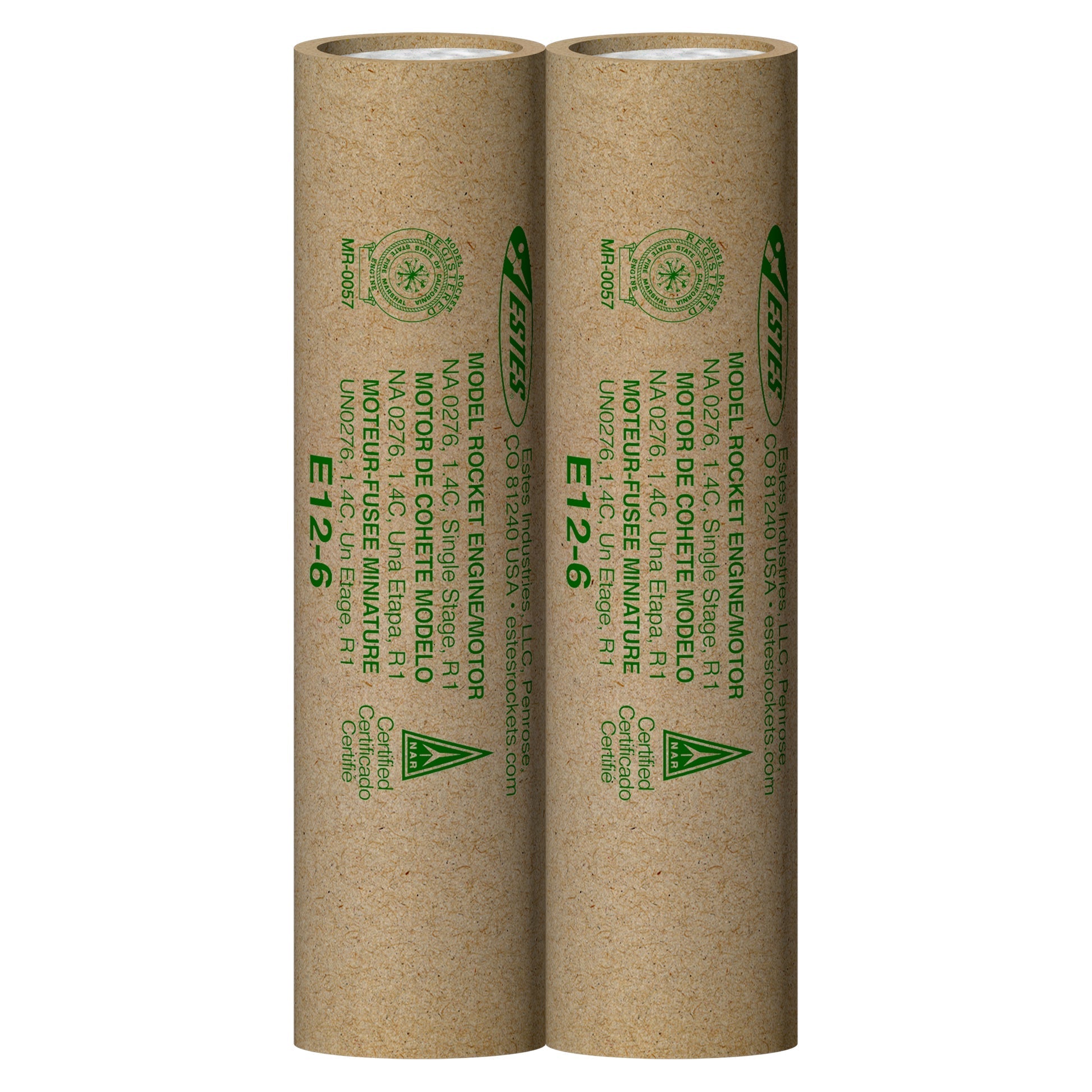 E12-6 Model Rocket Engines (2pk)