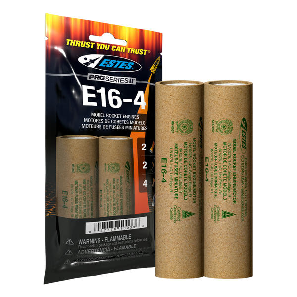 E16-4 29mm Model Rocket Engines (2pk)