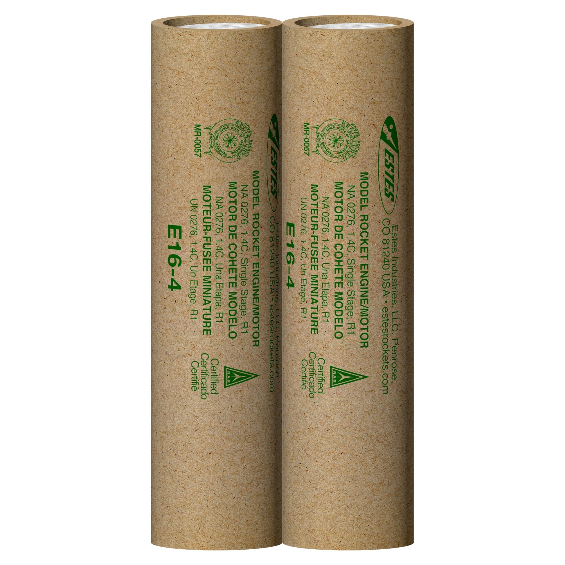 E16-4 29mm Model Rocket Engines (2pk)