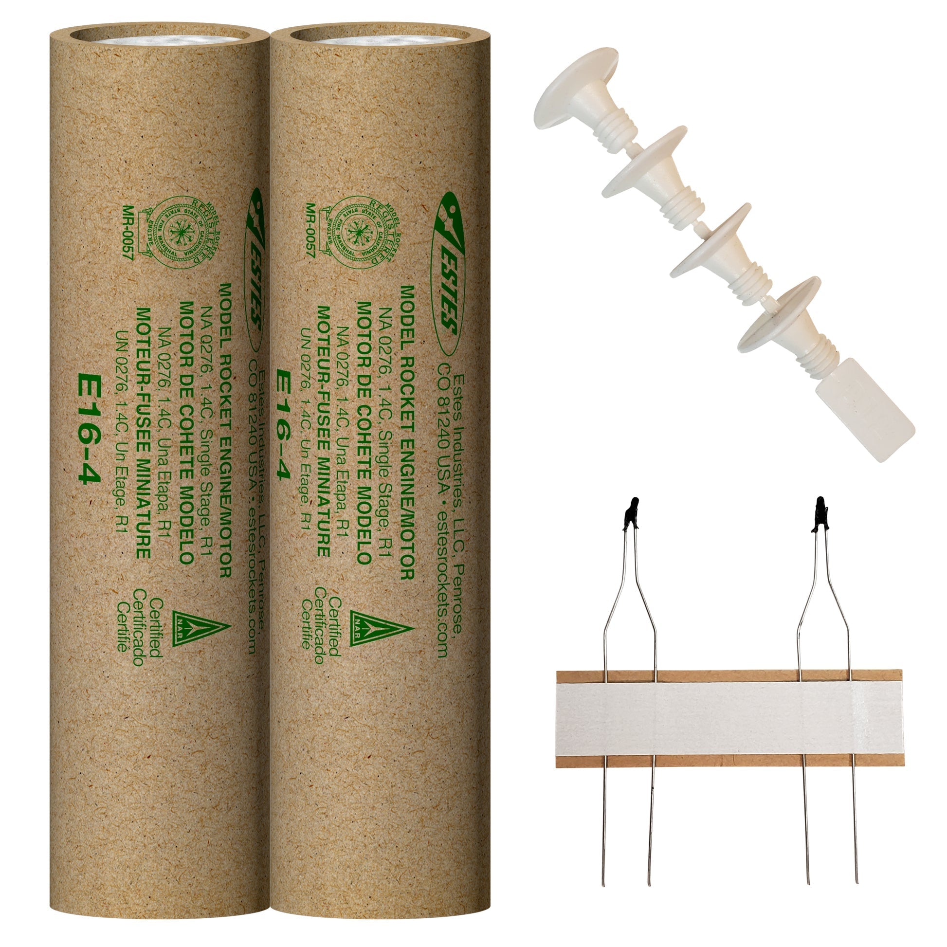 E16-4 29mm Model Rocket Engines (2pk)