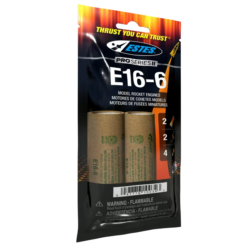 Estes Rockets - E16-6 Engines (29 mm) (2pk)
