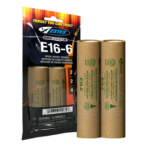Estes Rockets - E16-6 Engines (29 mm) (2pk)
