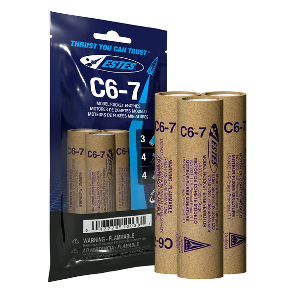 Estes Rockets - C6-7 Model Rocket Engines (3pk)