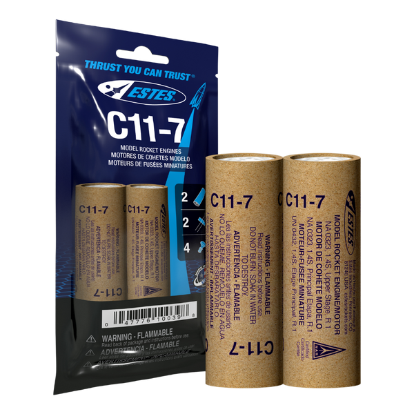 C11-7 Model Rocket Engines, (2pk)
