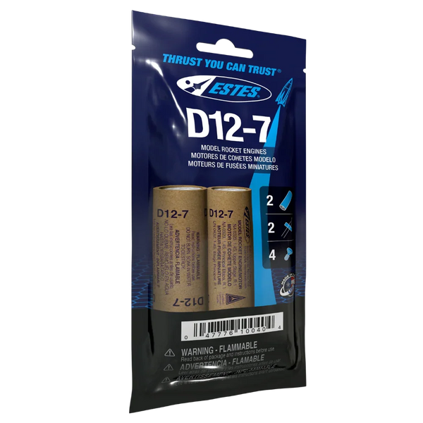 Estes Rockets - D12-7 Model Rocket Engines, (2pk)