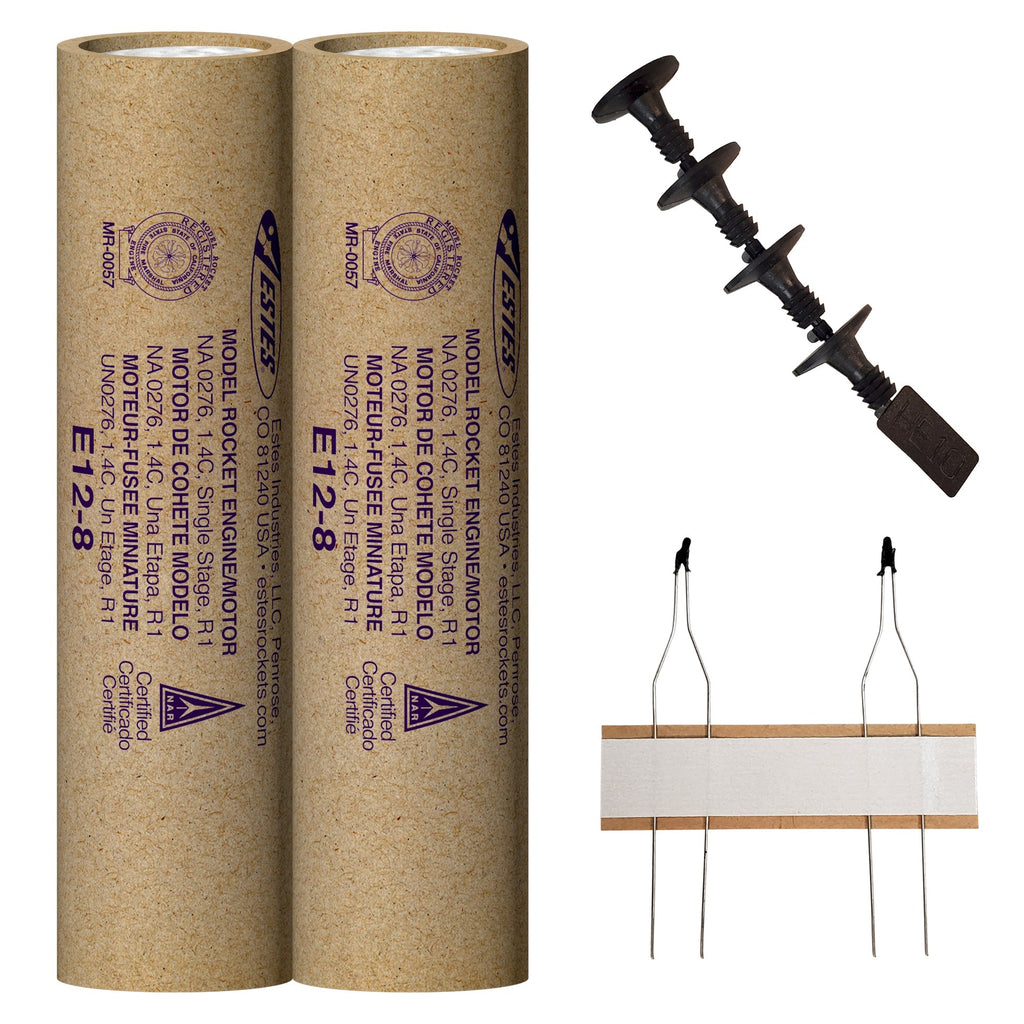 E12-8 Model Rocket Engines, (2pk)
