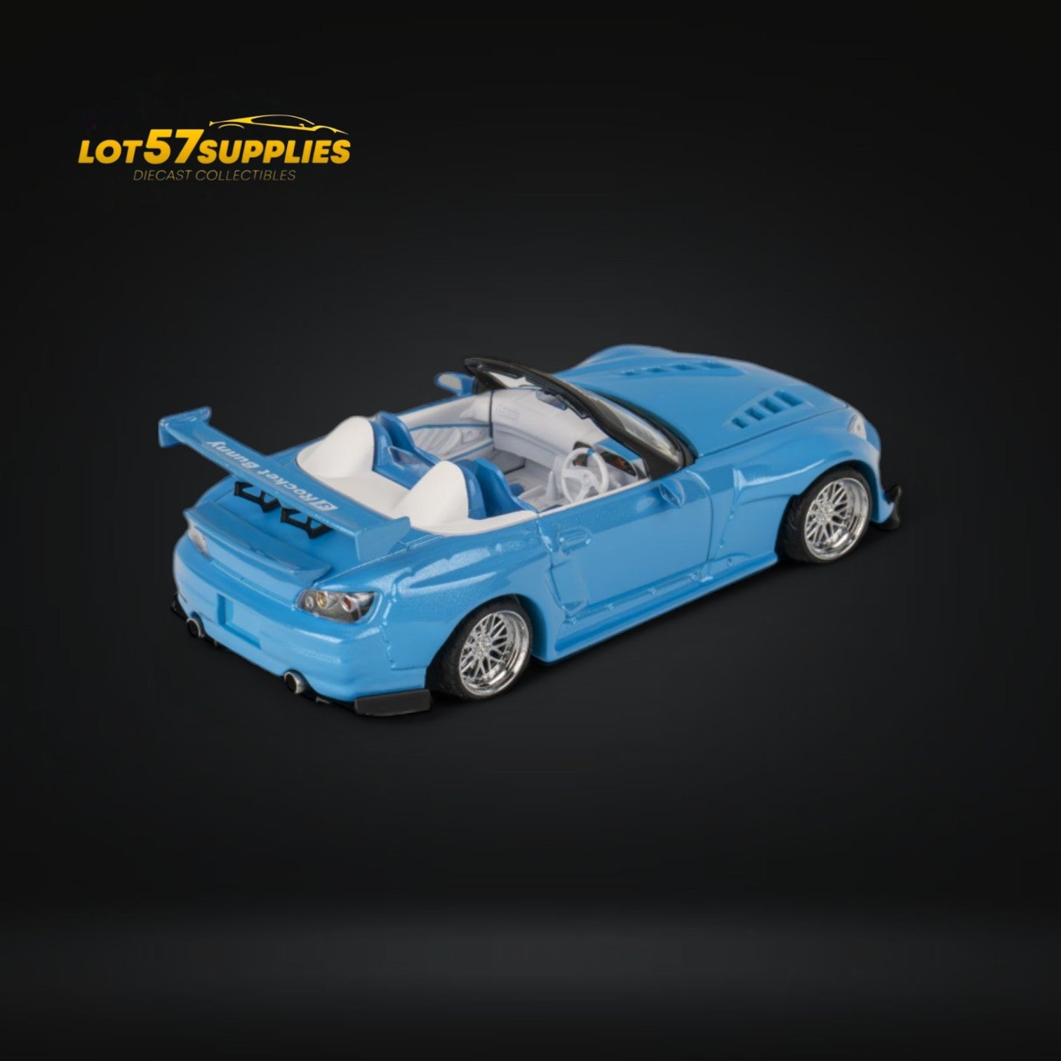 (Pre-Order) Microturbo S2000 Custom Rocket Bunny in Metallic Blue 1:64 - Collectors World Toys