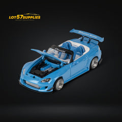 (Pre-Order) Microturbo S2000 Custom Rocket Bunny in Metallic Blue 1:64 - Collectors World Toys