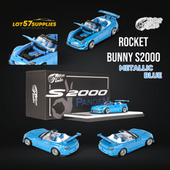 (Pre-Order) Microturbo S2000 Custom Rocket Bunny in Metallic Blue 1:64 - Collectors World Toys