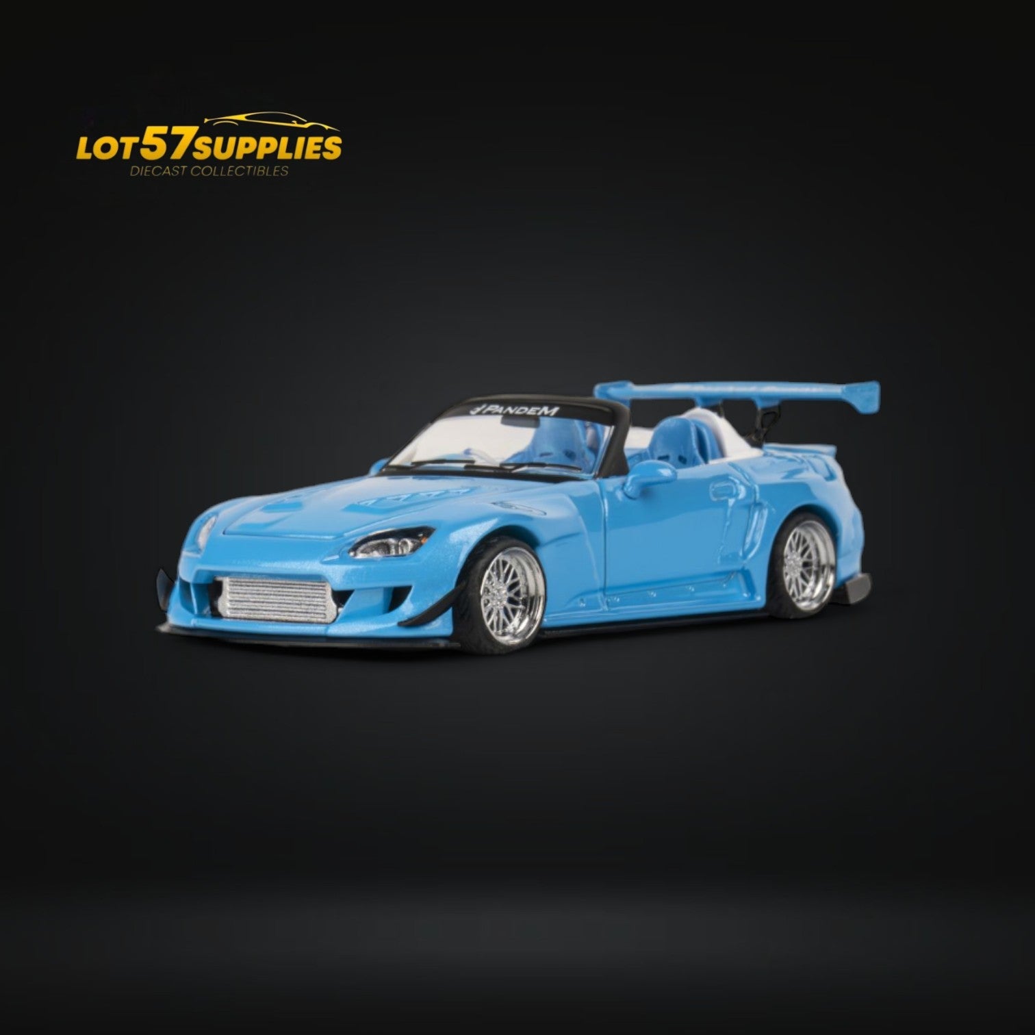 (Pre-Order) Microturbo S2000 Custom Rocket Bunny in Metallic Blue 1:64 - Collectors World Toys