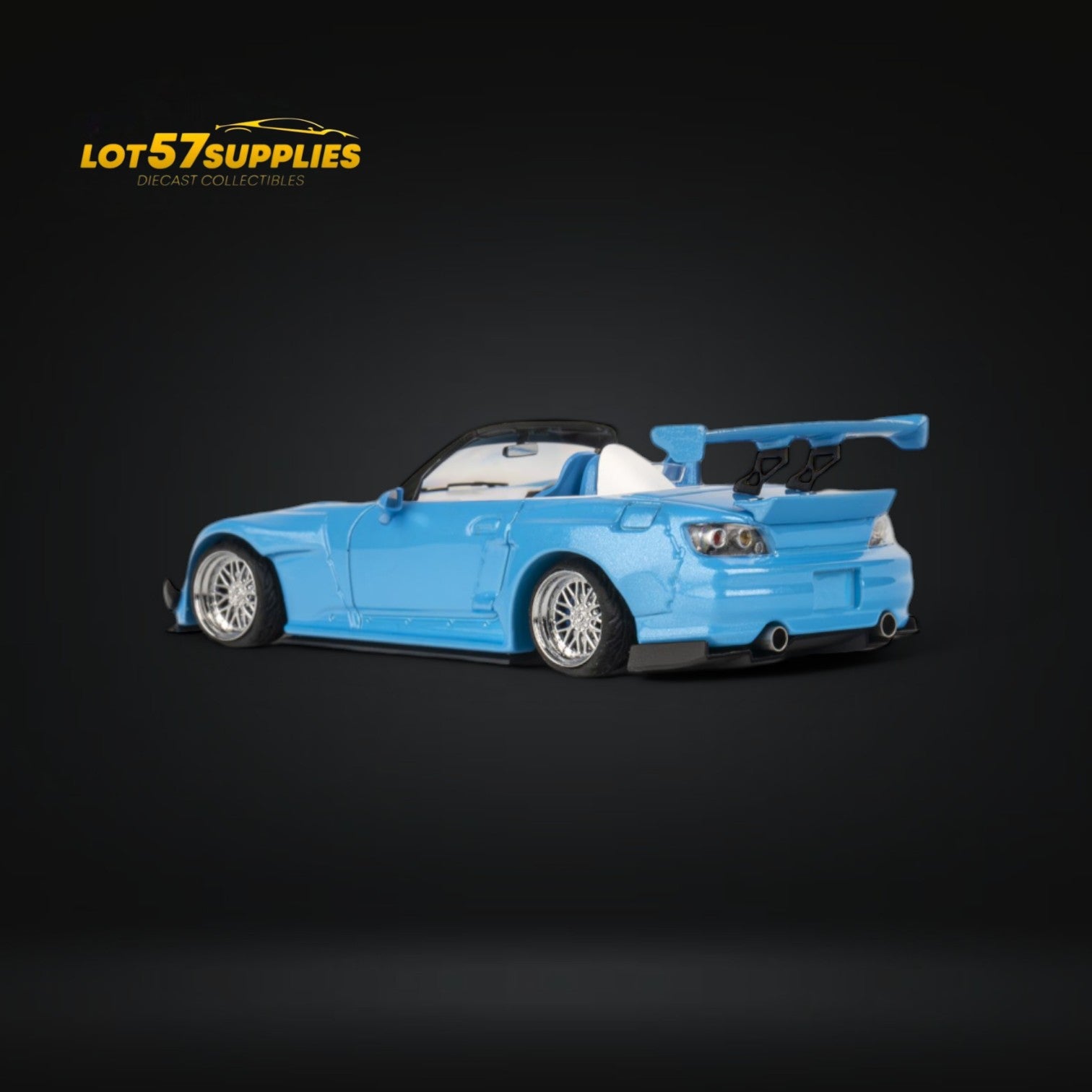(Pre-Order) Microturbo S2000 Custom Rocket Bunny in Metallic Blue 1:64 - Collectors World Toys