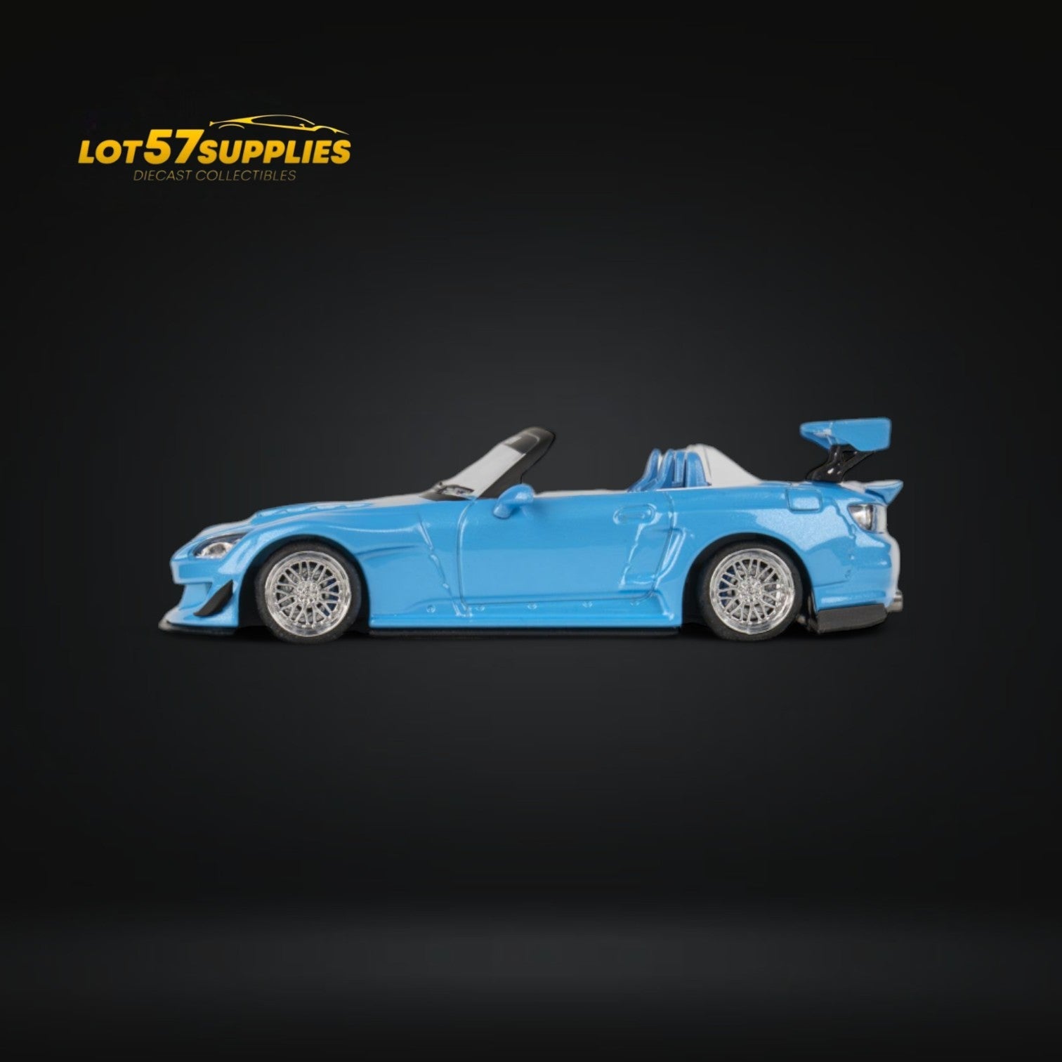 (Pre-Order) Microturbo S2000 Custom Rocket Bunny in Metallic Blue 1:64 - Collectors World Toys
