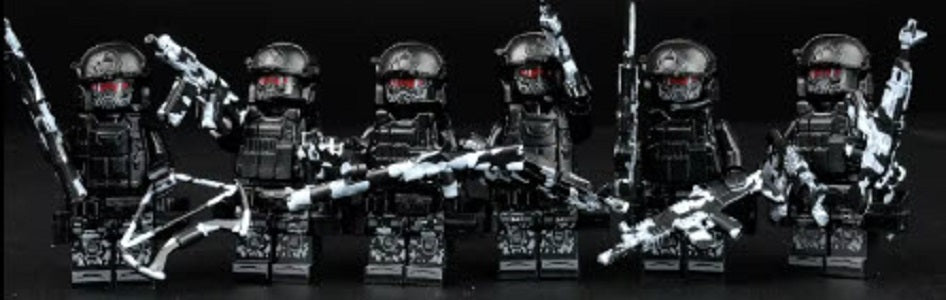 Black Panther Police Set of 6 Custom Minifig - Collectors World Toys