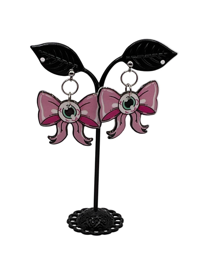 Bow Eye Earrings Hover Image