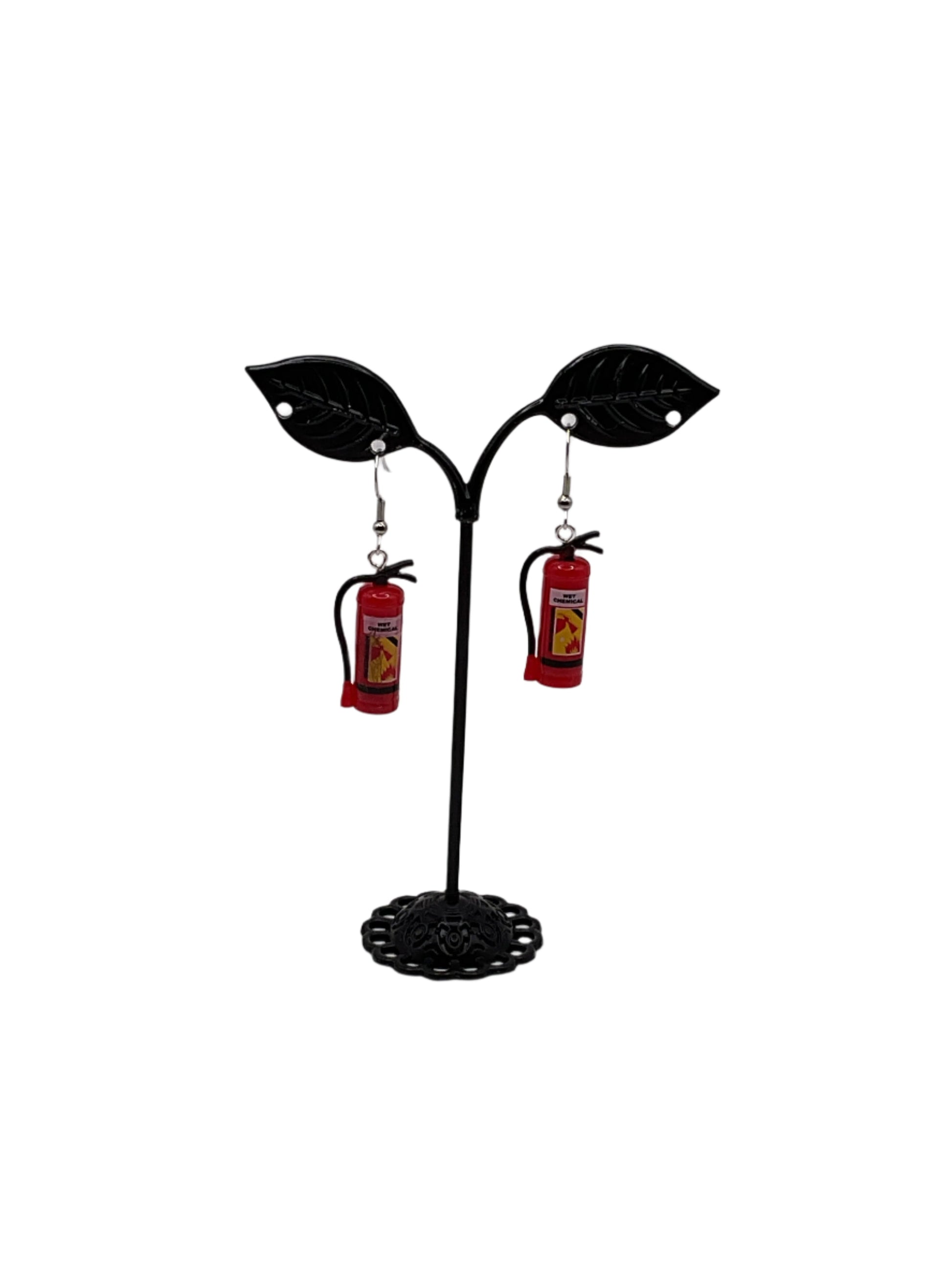 Fire Extinguisher Earrings