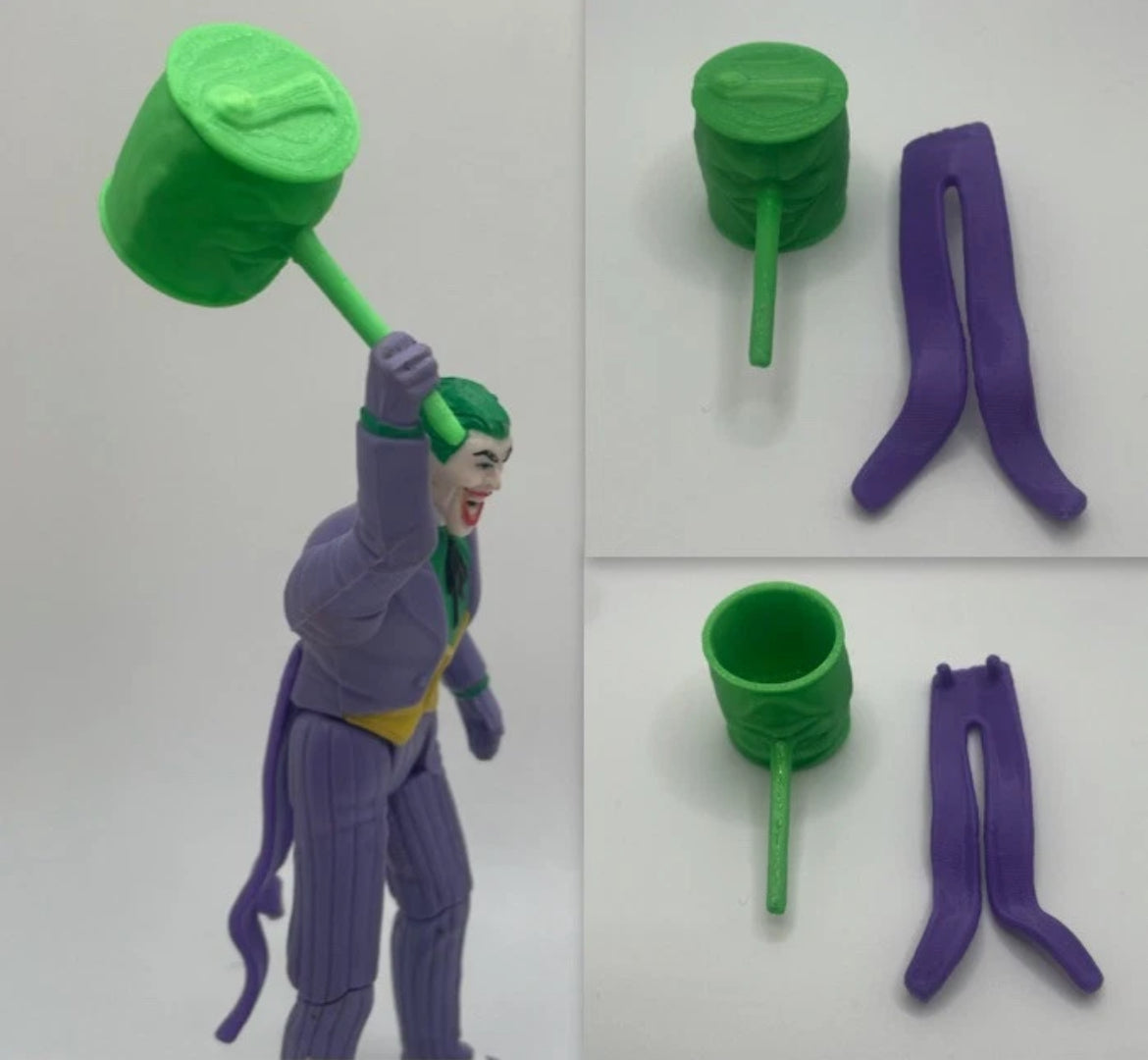 Vintage Kenner DC Super Powers Joker Hammer & Coat Tail 1984 Repro Part Batman