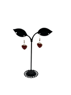 red love heart earrings