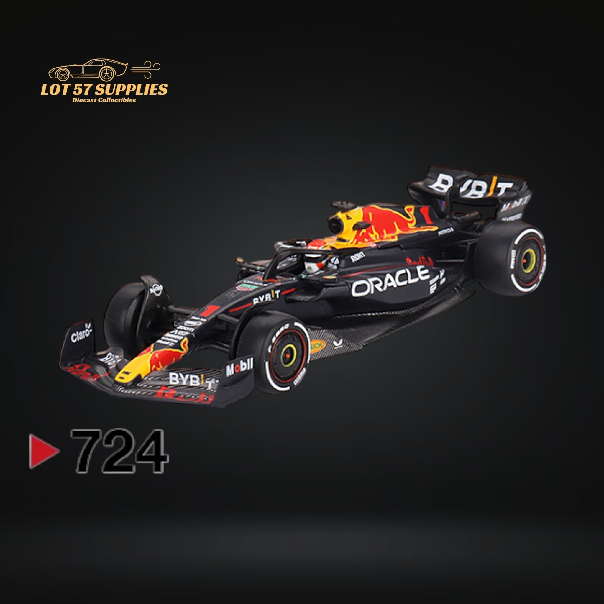 (Pre-Order) Mini-GT Oracle Red Bull Racing RB19 #1 Max Verstappen 2023 F1 2023 Bahrain GP Winner #724 1:64 MGT00724 - Collectors World Toys Main image